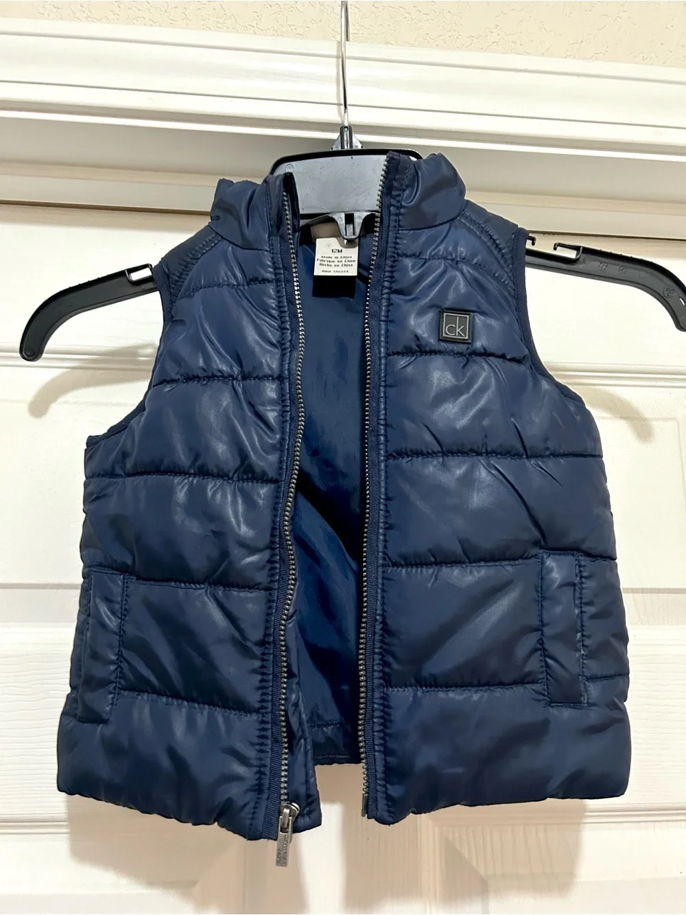 Baby Boys Calvin Klein Navy Puffer Vest
